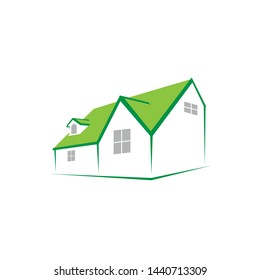 House isolated on white background. Vector house or family home isolated. Real estate house vector