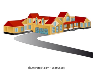 house isolated on white background. 