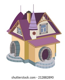 House isolated on white background (vector illustration)