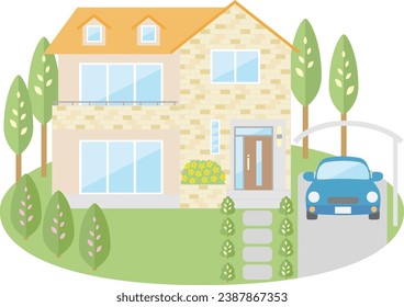The house isolated on white background