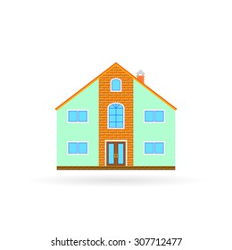 the house isolated on white background, vector image 