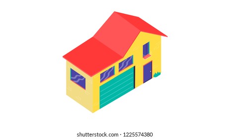 House isolated vector illustration 