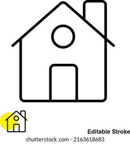  Vektorliniensymbol des Hauses isoliert