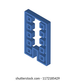 House isometric left top view 3D icon
