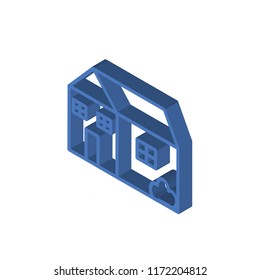 House isometric left top view 3D icon