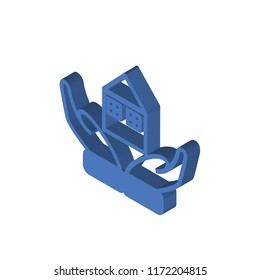 House isometric left top view 3D icon