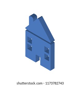 House isometric left top view 3D icon
