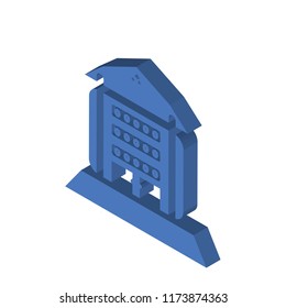 house isometric left top view 3D icon