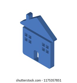 House isometric left top view 3D icon