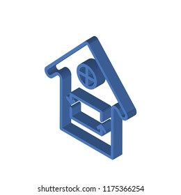House isometric left top view 3D icon