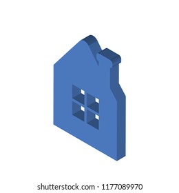 House isometric left top view 3D icon