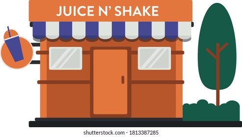 Vektorgrafik des House of Juice and Milkshake Building