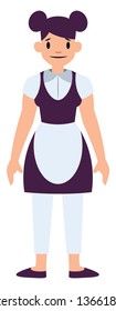 House Keeper Chacater Simple Vector Illustration On A White Background