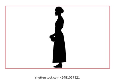Hausmeister Vektorgrafik Silhouette, Reinigungssilhouette Zimmermädchen