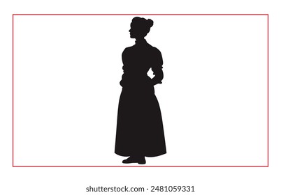 Hausmeister Vektorgrafik Silhouette, Reinigungssilhouette Zimmermädchen