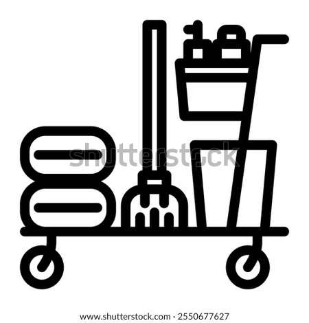 House keeping icon in Outline Style. Line Art