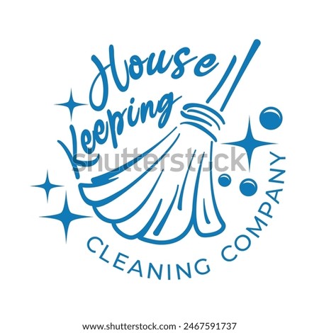 House keeping logo concept vector illustration. Cleaning company emblem.