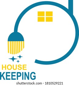 House Keeping Logo Design Vector Stock