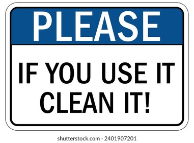 House keeping sign and labels