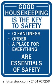 House keeping sign and labels