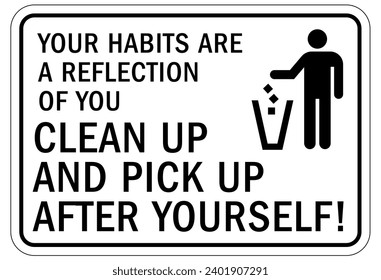 House keeping sign and labels