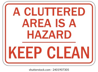 House keeping sign and labels