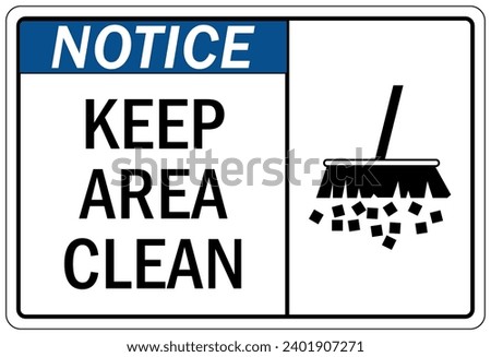 House keeping sign and labels