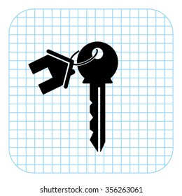 house key - black vector  icon