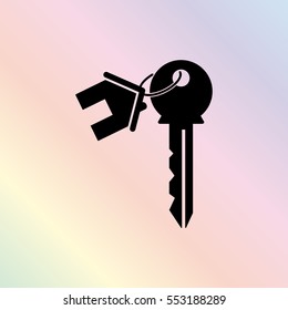 house key  - black vector icon