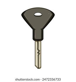 caricatura de la llave de la casa. coche simple, Contraseña de acceso, seguro desbloquear la señal de la llave de la casa. símbolo aislado Ilustración vectorial