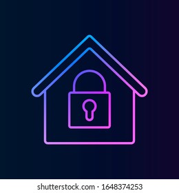 Haus, Schlüssel, Uhrsymbol. Einfache dünne Linie, Vektorillustration von Immobilien-Symbolen für i und ux, Website oder mobile Anwendung