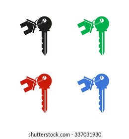 house key - color vector icon