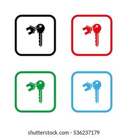 house key  - color vector icon