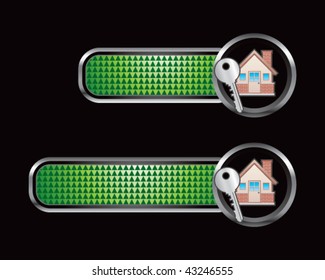 house and key green checkered tabs