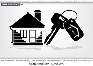 house key hand vector icon 