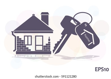 house key hand vector icon