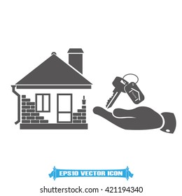 House key hand vector illustration EPS 10