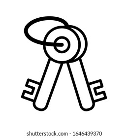 house key icon collection, trendy style