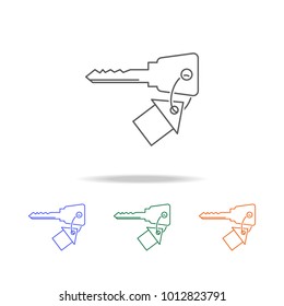 house key icon. Element of Real Estate multi colored icons for mobile concept and web apps. Thin line icon for website design and development, app development. Premium icon on white background