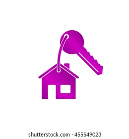 House key icon. Flat design style EPS