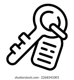 House key icon outline vector. Money bank. Building investment