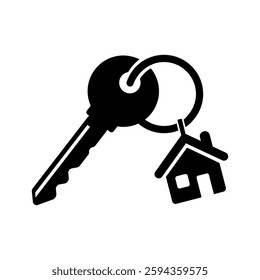 House key icon. Real estate symbol. Key icon vector symbol template