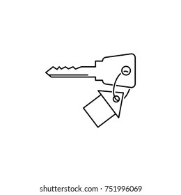 house key icon. Real estate element. Premium quality graphic design. Signs, outline symbols collection, simple thin line icon for websites, web design, mobile app, info graphics on white background