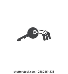 house key icon simple thin line vector