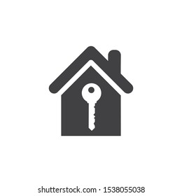 House Key icon, stock vector illustration flat design.