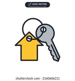 house key icon symbol template for graphic and web design collection logo vector illustration