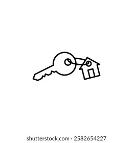 house key icon thin line outline sign