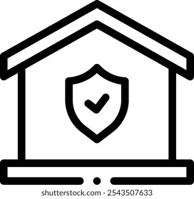 house key icon. Thin Linear Style Design Isolated On White Background