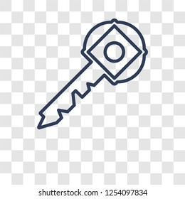 House Key icon. Trendy House Key logo concept on transparent background from Real Estate collection