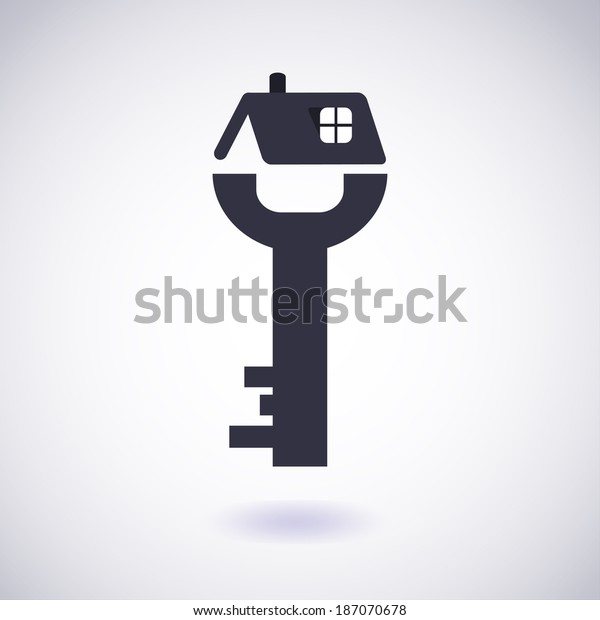 House Key Icon Vector Eps10 Stock Vector (Royalty Free) 187070678